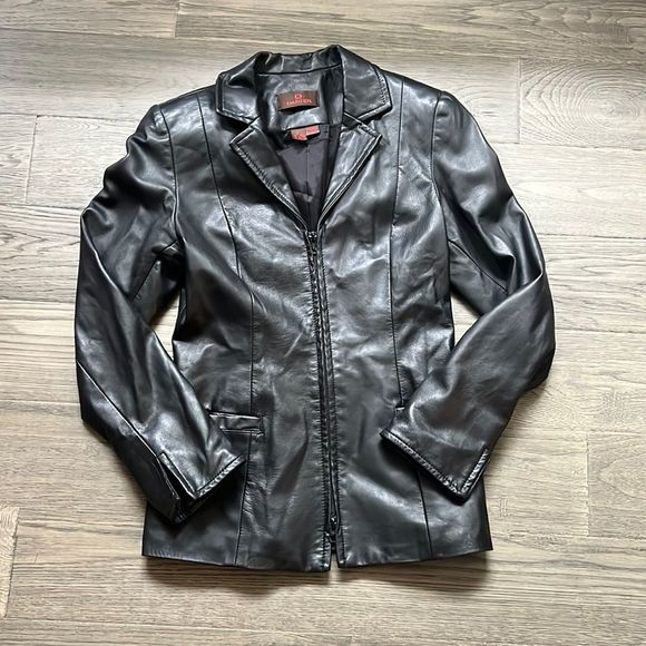 🔥DANIER🔥 | Black leather bomber jacket - Picture 1 of 13